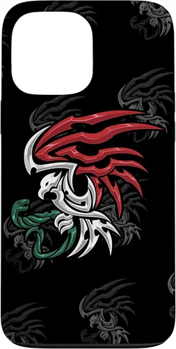 Vista 24 de Bandera de México - Funda estilo tribal del escudo de armas mexicano para iPhone 17