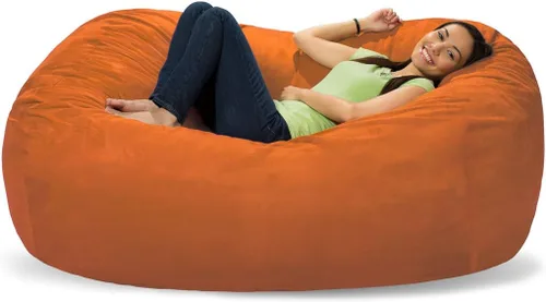 Vista 5 de Comfy Sacks - Puf de espuma viscoelástica de 6 pies, tumbona de color zorro polar