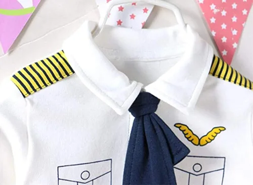 Vista 4 de Bebé piloto para niños niñas Halloween uniforme Cosplay traje traje