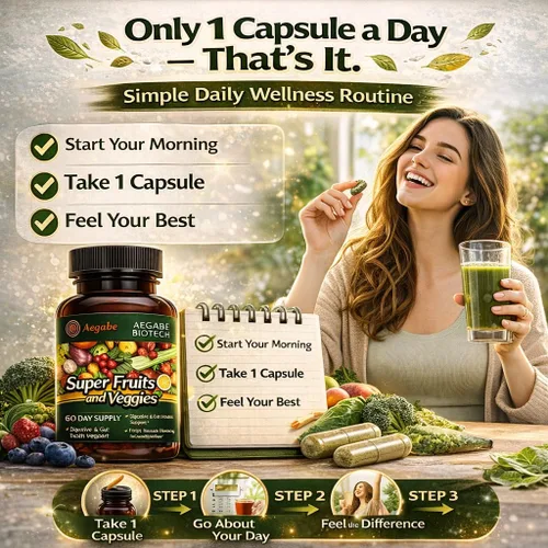 Vista 6 de Suplemento de súper frutas y verduras, 36 verduras y frutas frescas, suplemento nutricional diario Balance of Nature para salud digestiva y alivio