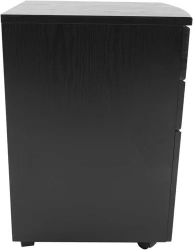 Vista 8 de Archivador rodante de 3 cajones con cerradura, archivador debajo del escritorio con ruedas, soporte para impresora, estante de impresora móvil