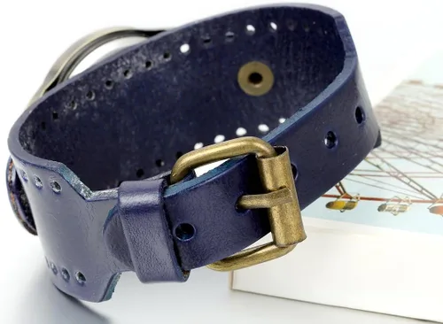 Vista 3 de JewelryWe Vintage Leather Strap Wide Band Wristwatch Cuff Quartz Watch for Men Women Halloween Christmas for Christmas