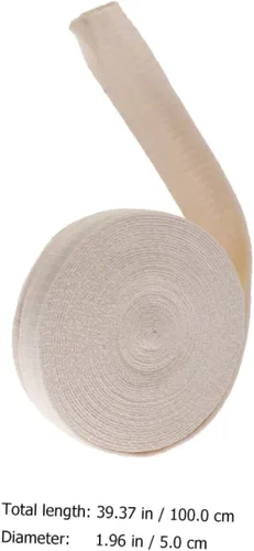 Vista 4 de 2 rollos tubulares Stockinette de alta elasticidad de algodón fundido para piernas Material cómodo y transpirable para protección y apoyo