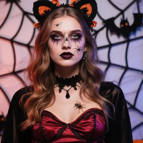 Vista 2 de Tatuajes temporales de Halloween, calcomanías de araña falsa para cara y cuerpo, 10 hojas de calcomanías de tatuaje para el día de los muertos