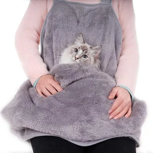 Vista 7 de Portador para gatos y mascotas, delantal, chaleco suave, bolsa de transporte para mascotas en el hombro para mascotas, para mascotas, bolsa frontal