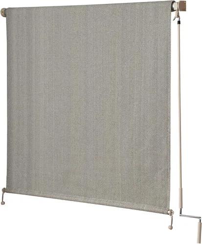 Vista 2 de Cross Land Persiana solar inalámbrica con manivela para niños, para exteriores y exteriores, para patio, césped, pérgola, jardín, porche, cabaña