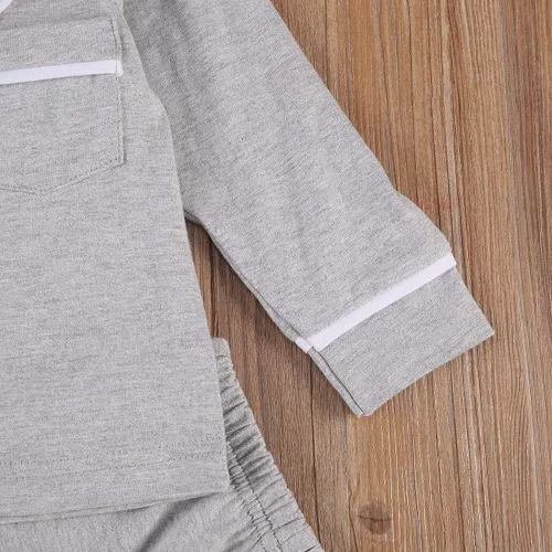 Vista 109 de Conjunto de pijama de manga larga con botones para niña pequeña, conjunto de ropa de dormir