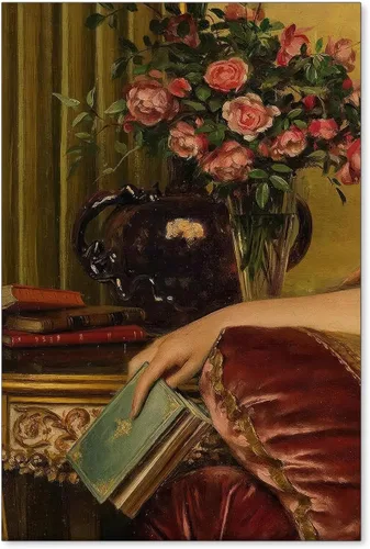 Vista 17 de Cartel de libro gótico de academia oscura vintage de mediados del siglo, arte de pared de lienzo victoriano de medio siglo, impresiones estéticas