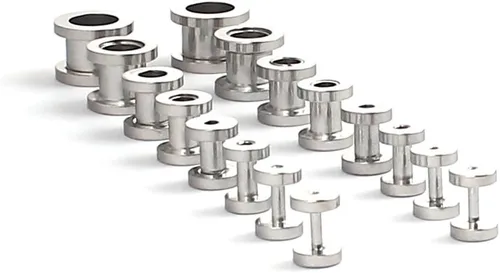 Vista 7 de Ruifan kit de 16 expansores de acero quirúrgico, 8 pares, 14 g - 00 g (1.6 mm-10 mm)