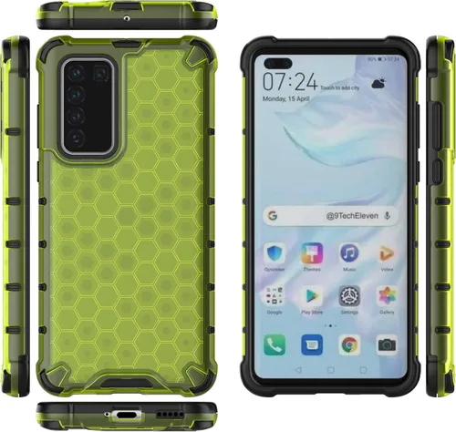 Vista 163 de Pzwoxukhov Funda compatible con Huawei Nova 3i, compatible con Huawei P Smart+ 2018 Honeycomb Anti-Drop Shock-Absorbing Case Negro