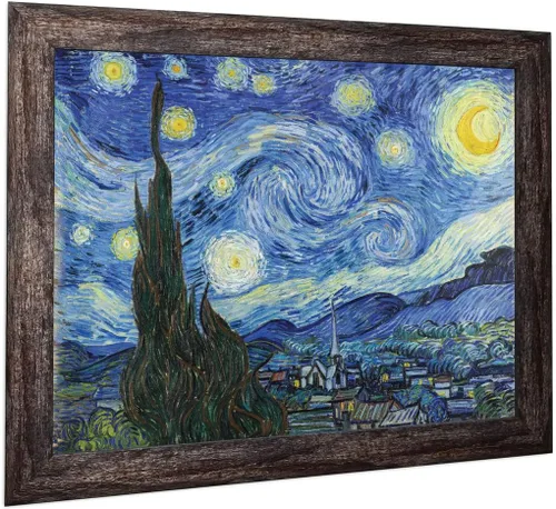 Vista 43 de Vincent Van Gogh - Arte de pared enmarcado con diseño de flores de almendra, maravilloso para exhibir en la cocina, el baño o la decoración