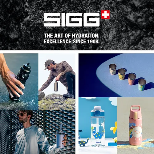 Vista 4 de SIGG - Botella de agua reutilizable - Shield ONE - A prueba de fugas - Reciclable - Sin BPA - Negro - 34 Oz