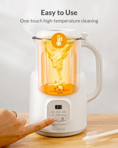 Vista 6 de KIDISLE Máquina Automática para Hacer Leche de Nueces, 20oz Leche Casera de Almendra, Avena, Coco, Soja, Leches Vegetales y Bebidas No Lácteas