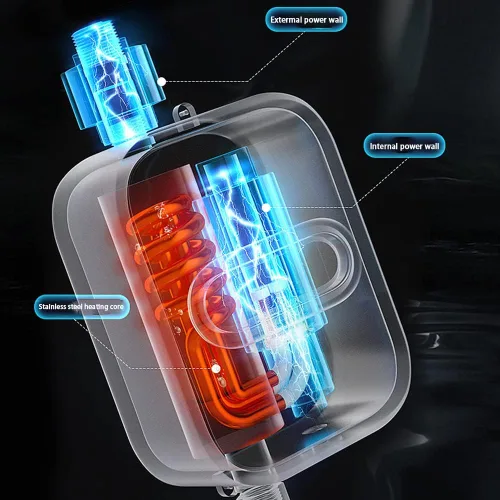 Vista 2 de Calentador de agua caliente instantáneo eléctrico Ducha eléctrica sin tanque Ducha Agua caliente Cocina Baño Calentador de agua instantáneo