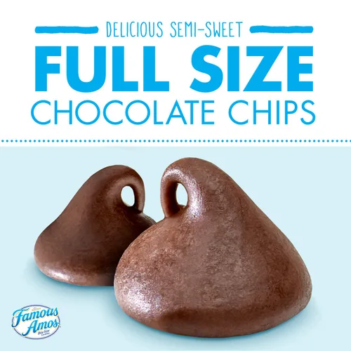 Vista 4 de Famous Amos Galletas de chispas de chocolate tamaño bocado, porción individual, 1.2 onzas (paquete de 20)