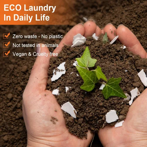Vista 5 de Binbata Hojas de detergente para ropa, 200 cargas, aroma cítrico, hipoalergénicas, ecológicas, biodegradables, sin plástico, sin líquido, aptas