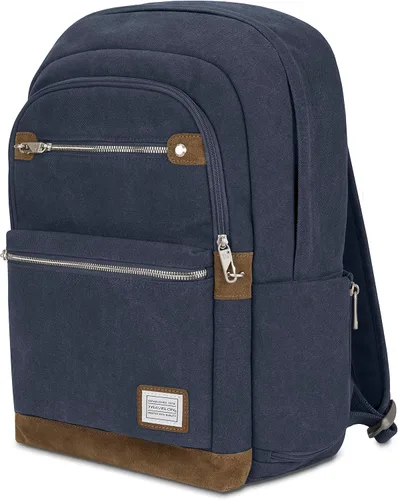 Vista 3 de Travelon Heritage - Mochila antirrobo, Índigo, Mochila antirrobo Heritage