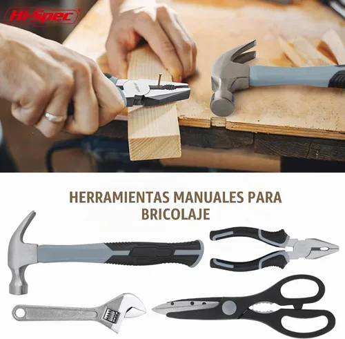 Vista 4 de Hi-Spec Juego de herramientas generales para el hogar de 54 piezas – Kit de herramientas manuales para el hogar y el garaje con caja de herramientas