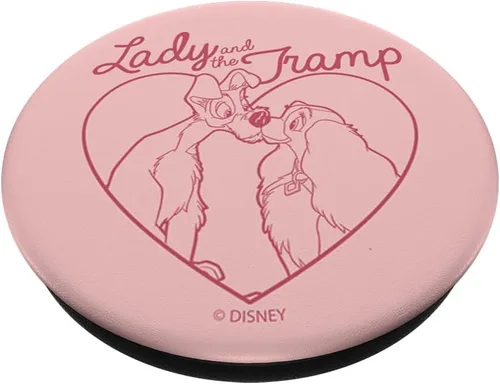 Vista 2 de Disney Lady And The Tramp Heart Rettrait PopSockets agarre y soporte para teléfonos y tabletas