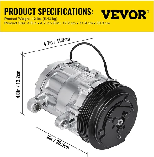 Vista 7 de Compresor universal 7176 SD7B10 SD7B10 2010061 167515 168515 168515 de CO7176C Sanden