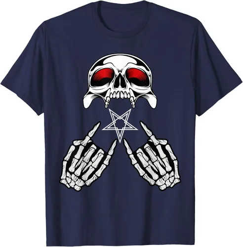 Vista 46 de Camisas de metal pesado con diseño de abanico de metal Negro
