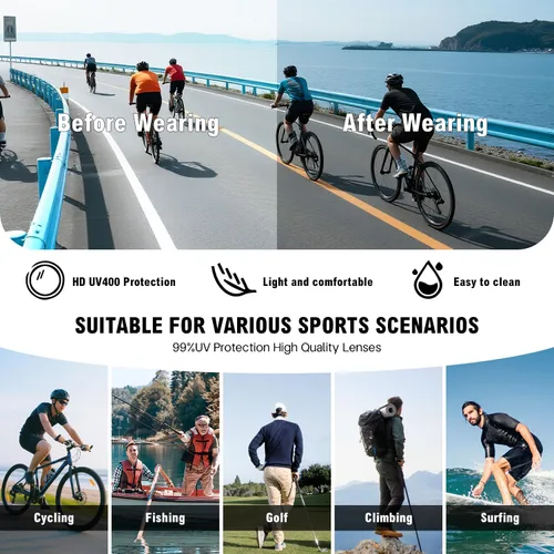 Vista 6 de MALIDAK Gafas de sol deportivas para hombres y mujeres, jóvenes, gafas de sol de béisbol, protección UV400, gafas de ciclismo para hombres