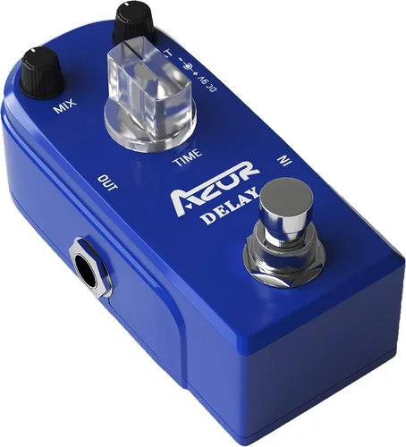 Vista 14 de AZOR - Pedal de efecto de guitarra para bajo de 5 bandas, ecualizador de pedal de efectos para bajo eléctrico, True Bypass, aleación de aluminio