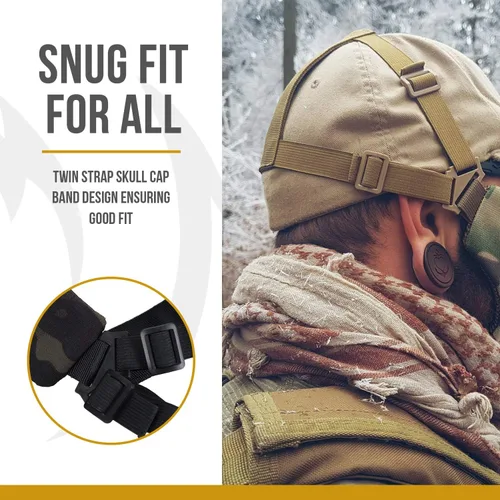 Vista 4 de OneTigris Foldable Tactical Airsoft Mesh Half Mask Helmet Compatible 800FPS ANSI Z80.3 certified,soft foam cheek pads,skull cap strap included