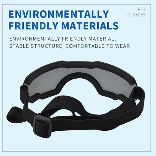 Vista 4 de Gafas de sol para perros pequeños, gafas para perros con correa ajustable, protección UV, adecuadas para perros pequeños Estilo liso-Multicolor