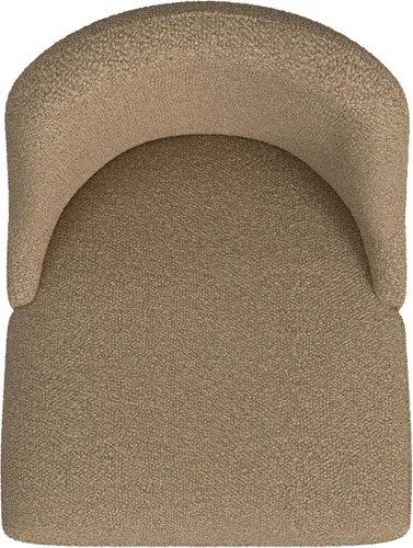 Vista 9 de Homepop Decoración del hogar Silla de comedor lateral tapizada Hemet Gayle Muebles decorativos para el hogar, bouclé marrón (paquete individual)