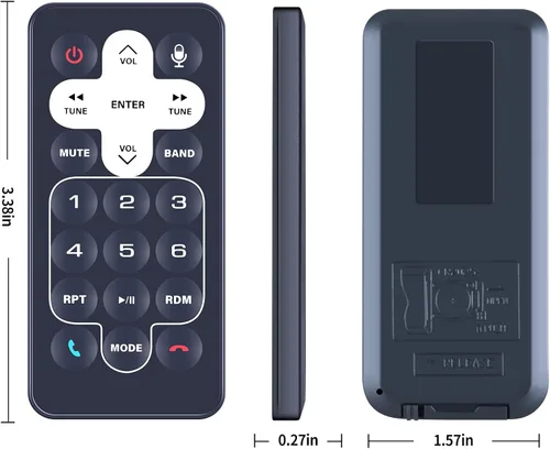 Vista 2 de Control remoto para receptor multimedia digital de doble electrónica