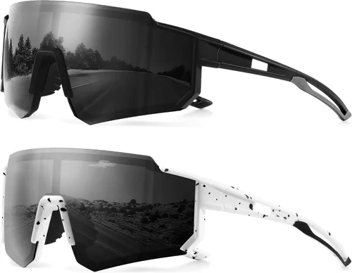 Vista 31 de Gafas de sol polarizadas deportivas para hombres y mujeres, gafas de sol para pesca, ciclismo, bicicleta de montaña, béisbol con protección UV