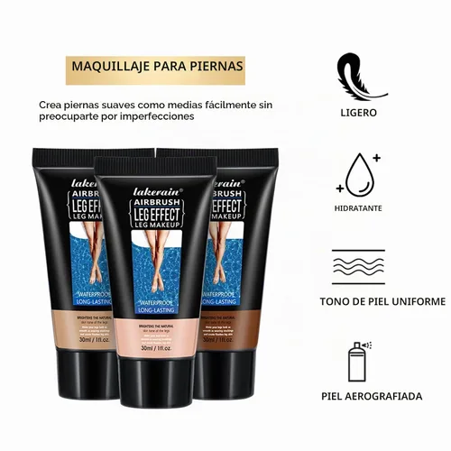 Vista 2 de Maquillaje de piernas impermeable sin transferencia, corrector corporal de cobertura completa para piernas, crema para cubrir venas, tono de piel