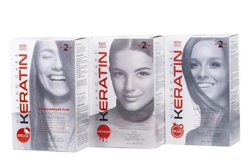 Vista 3 de Keratin Hair Smoothing System - Tratamiento profesional de salón con champú aclarador, chocolate, 4 onzas líquidas