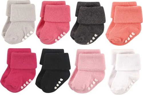 Vista 53 de Hudson Baby - Calcetines de algodón para bebés recién nacidos y Terry para niñas bebés