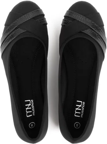 Vista 5 de MUSSHOE Tacones de cuña para mujer, punta redonda, cómodos, elegantes, de tacón bajo