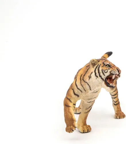 Vista 5 de Papo - Figura realista de tigre rugiente para niños - A partir de 3 años - Colección de depredadores de la selva - Juego educativo de animales