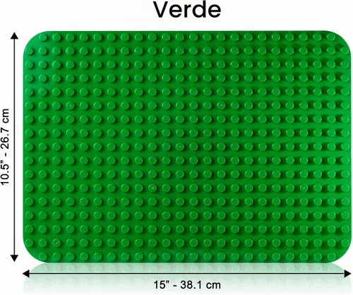 Vista 2 de Placa base de bloque de construcción verde, 15 x 10.5 pulgadas, compatible