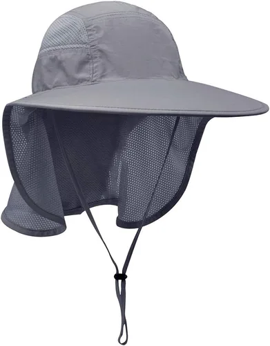 Vista 7 de Sombreros de sol unisex con protección UV para actividades al aire libre con solapa para el cuello