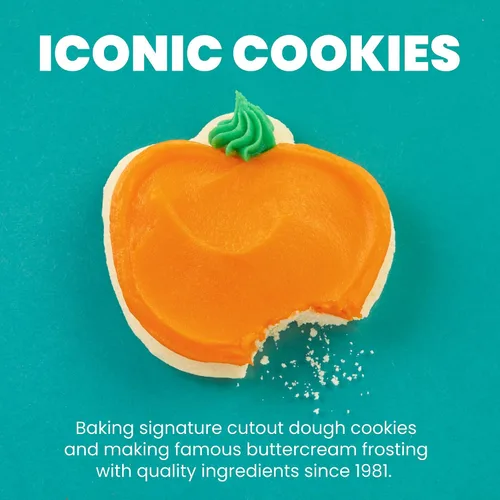 Vista 5 de Cheryl's Cookies® Galletas de azúcar de otoño congeladas con crema de mantequilla, envueltas individualmente, 24