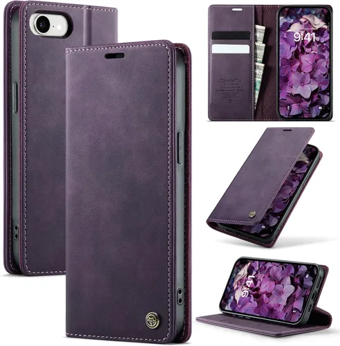 Vista 108 de Funda tipo cartera para Samsung Galaxy Z Fold 7 de piel con tarjetero y función atril, cierre magnético, bloqueo RFID, TPU a prueba de golpes, Negro