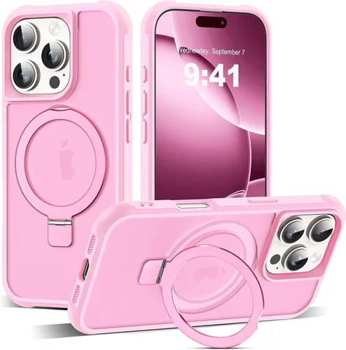Vista 79 de SKYLMW - Funda compatible con iPhone 11 de 6.1 pulgadas, con soporte magnético invisible tipo anillo, funda translúcida de grado militar, compatible