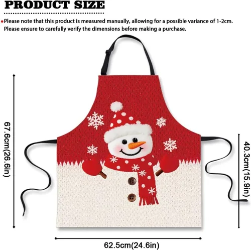 Vista 135 de Dreaweet Delantal de cocina unisex con cuello ajustable de Navidad