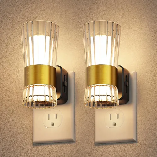 Vista 14 de L LOHAS LED Las luces nocturnas se enchufan a la pared, luz nocturna con Anillo de oro-3CCT