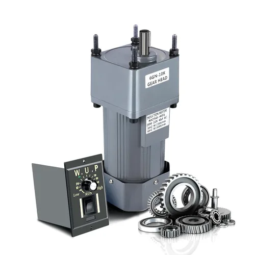 Vista 10 de Motor de alto par de CA, motor eléctrico monofásico reversible de 110 V 60 W con controlador ajustable de velocidad variable motor con engranaje