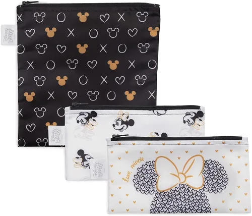Vista 32 de Bumkins - Bolsas reutilizables para snacks, para almuerzo escolar de niños y porciones para adultos, tela lavable, bolsa con cierre de tela