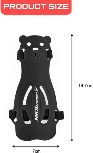 Vista 2 de Protector de brazo de tiro con arco ajustable 2 correas para jóvenes tiro práctica de caza
