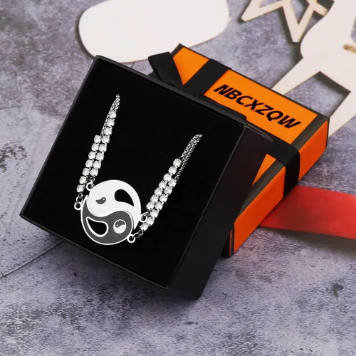 Vista 4 de Yin Yang - Pulseras a juego para mejores amigos, parejas, mejores amigas, mejores amigas, amigas, amigas, parejas, Yin Yang