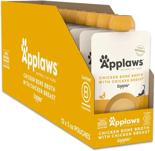 Vista 8 de Applaws Variedad de pescado y pollo, caldo de huesos para gatos, 6