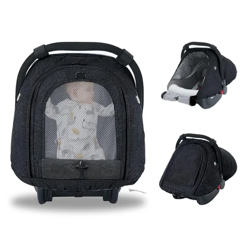 Vista 9 de Fairy Baby Funda de Asiento de Automóvil de Invierno para Bebés Carseat – Impermeable, Funda de Asiento de Automóvil Cálida para Bebé – Funda